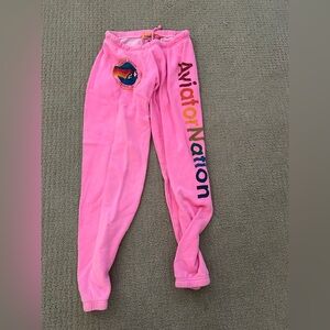neon pink aviator nation sweatpants size large
